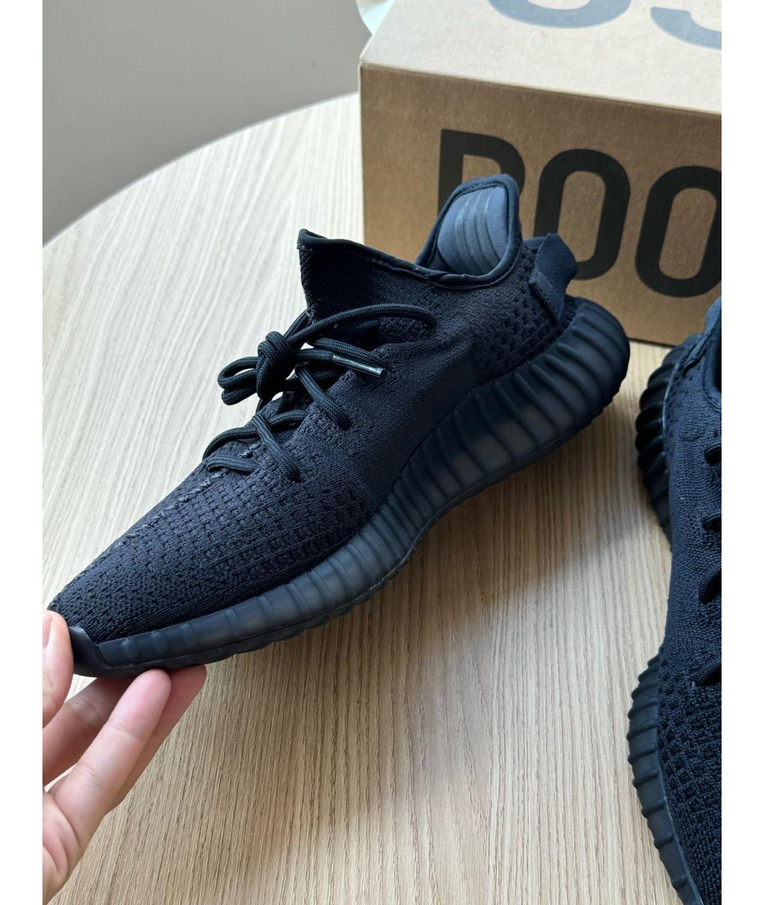 ADIDAS YEEZY Черные текстильные низкие кроссовки / кеды, фото 6