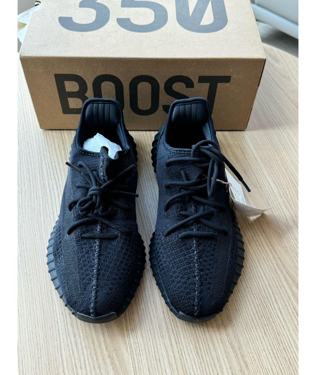 ADIDAS YEEZY Черные текстильные низкие кроссовки / кеды, фото 7