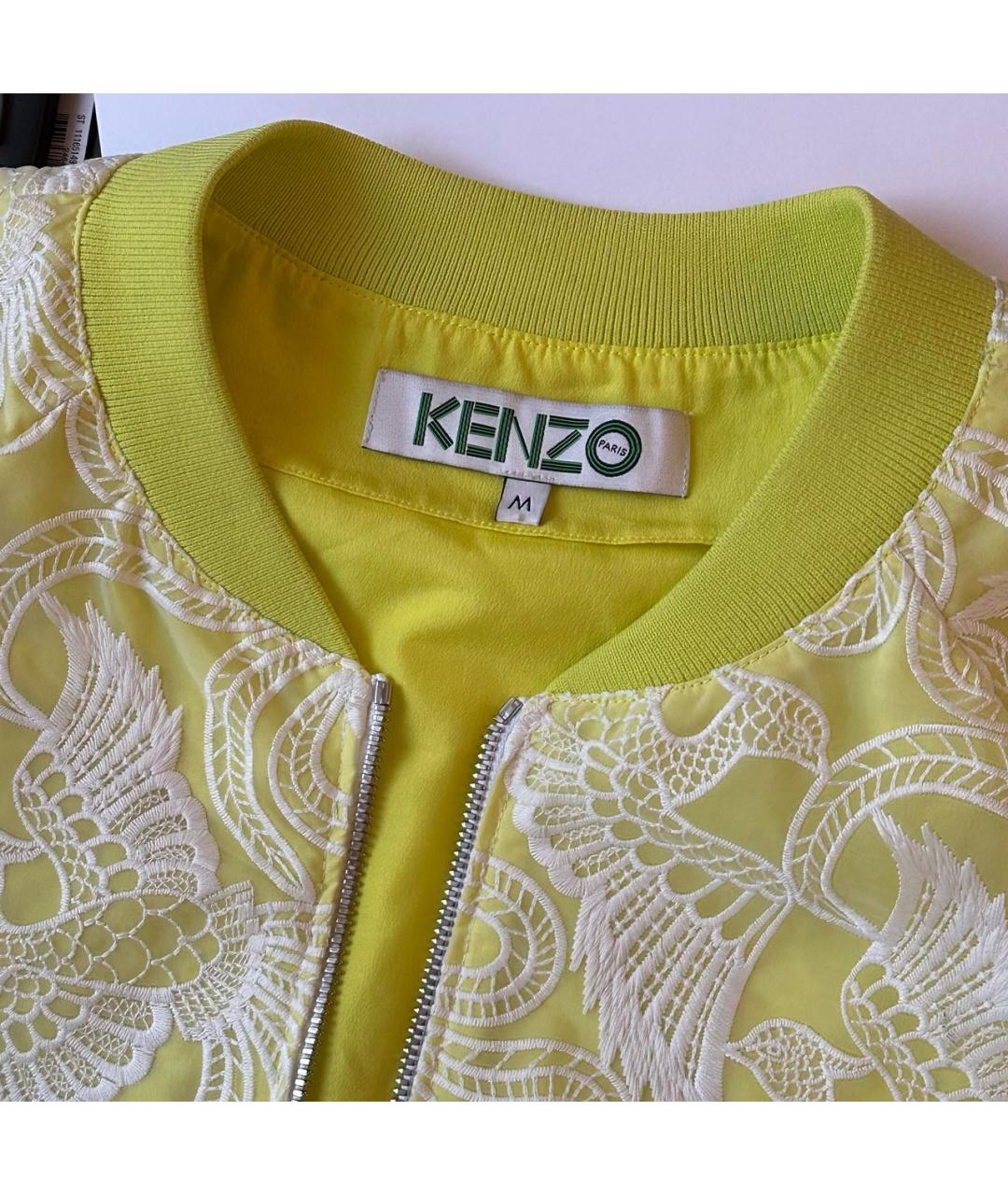 KENZO Желтая полиэстеровая куртка, фото 3