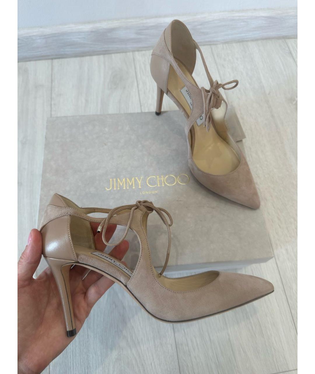 JIMMY CHOO Замшевые босоножки, фото 5