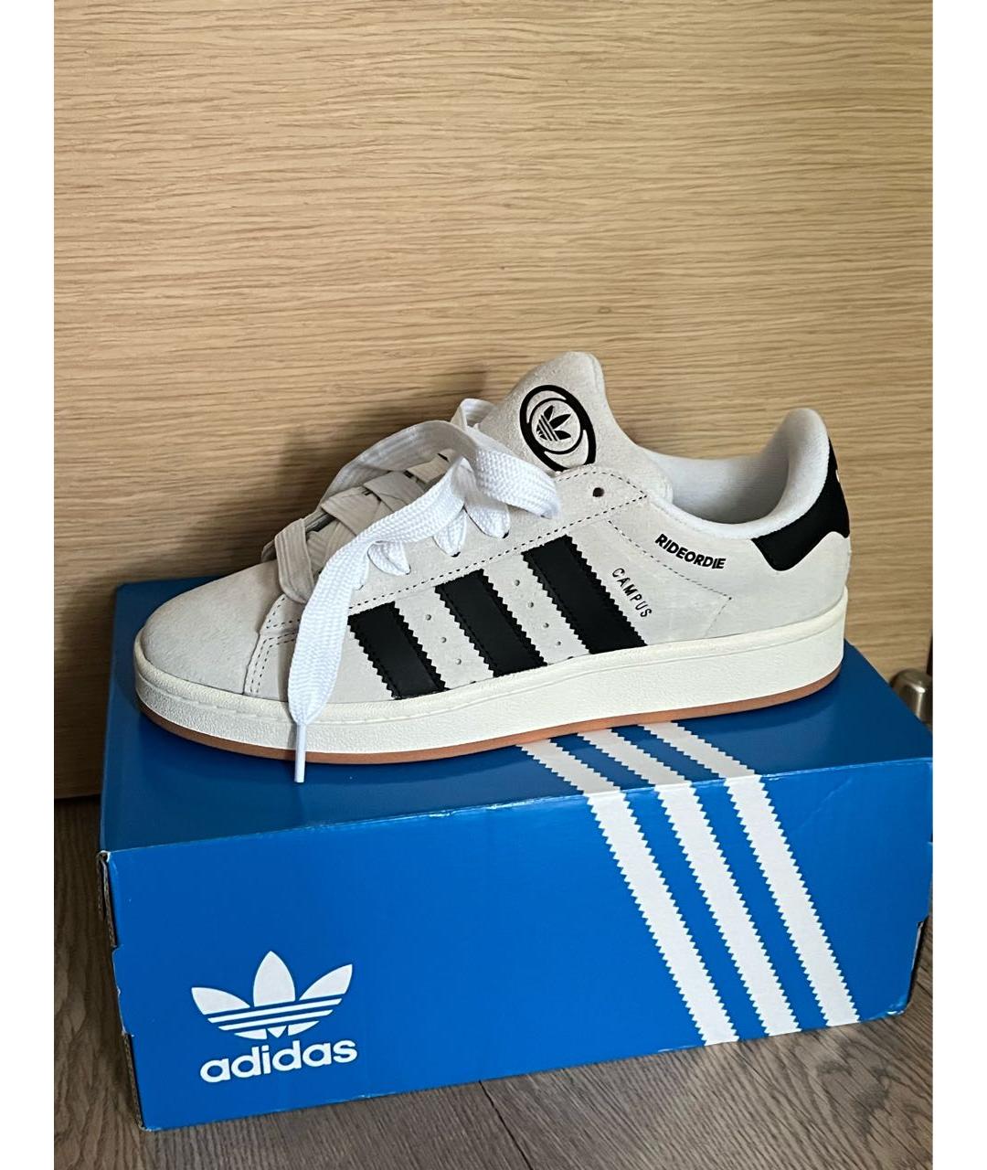 ADIDAS Бежевые текстильные кроссовки, фото 6