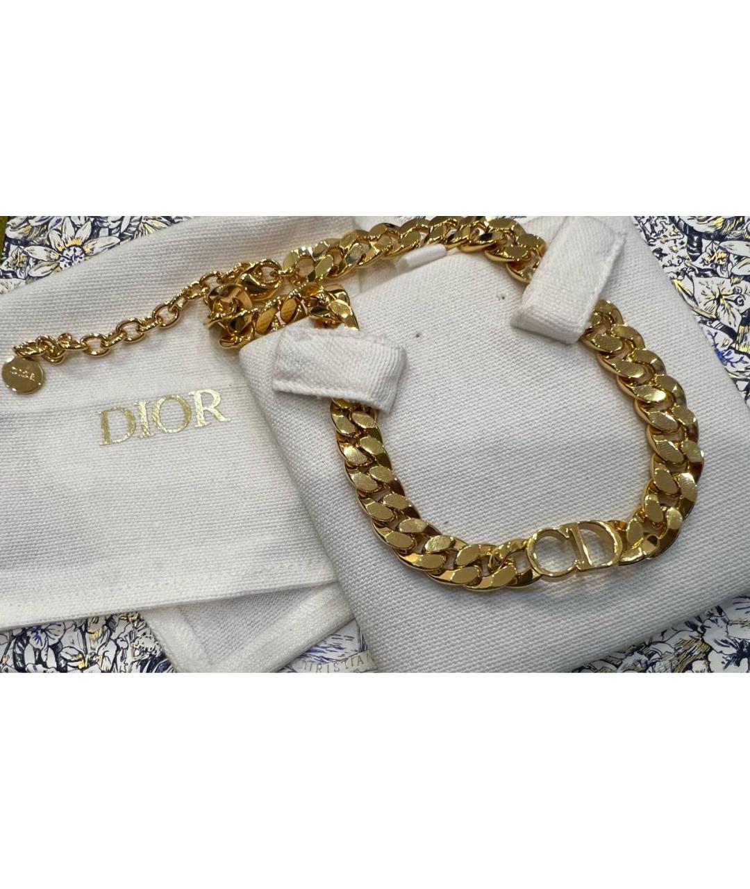 Chr dior gold necklace hotsell