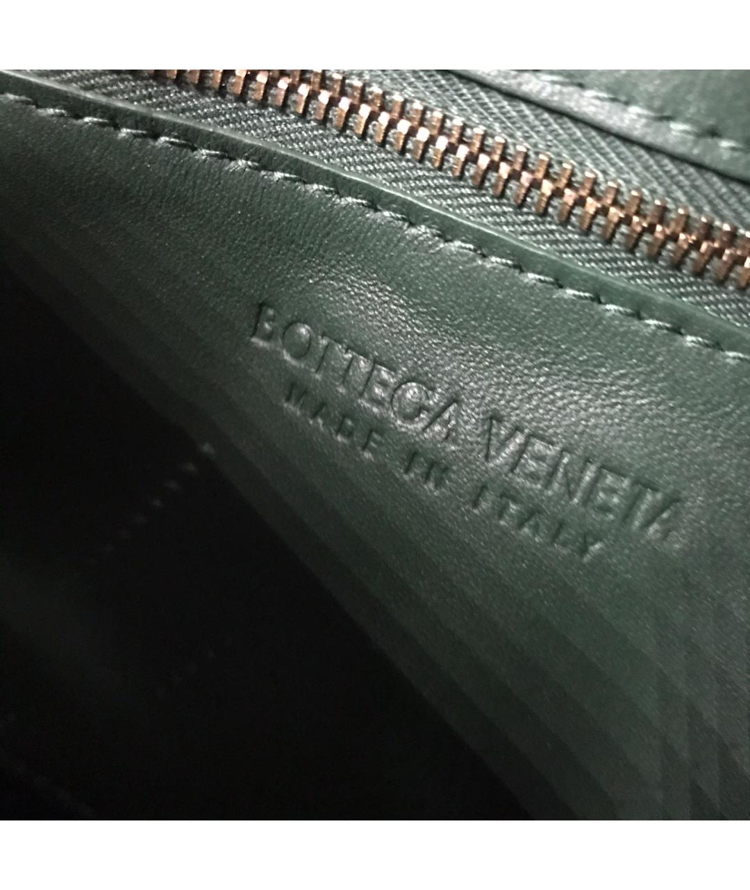 BOTTEGA VENETA Зеленая кожаная сумка через плечо, фото 5