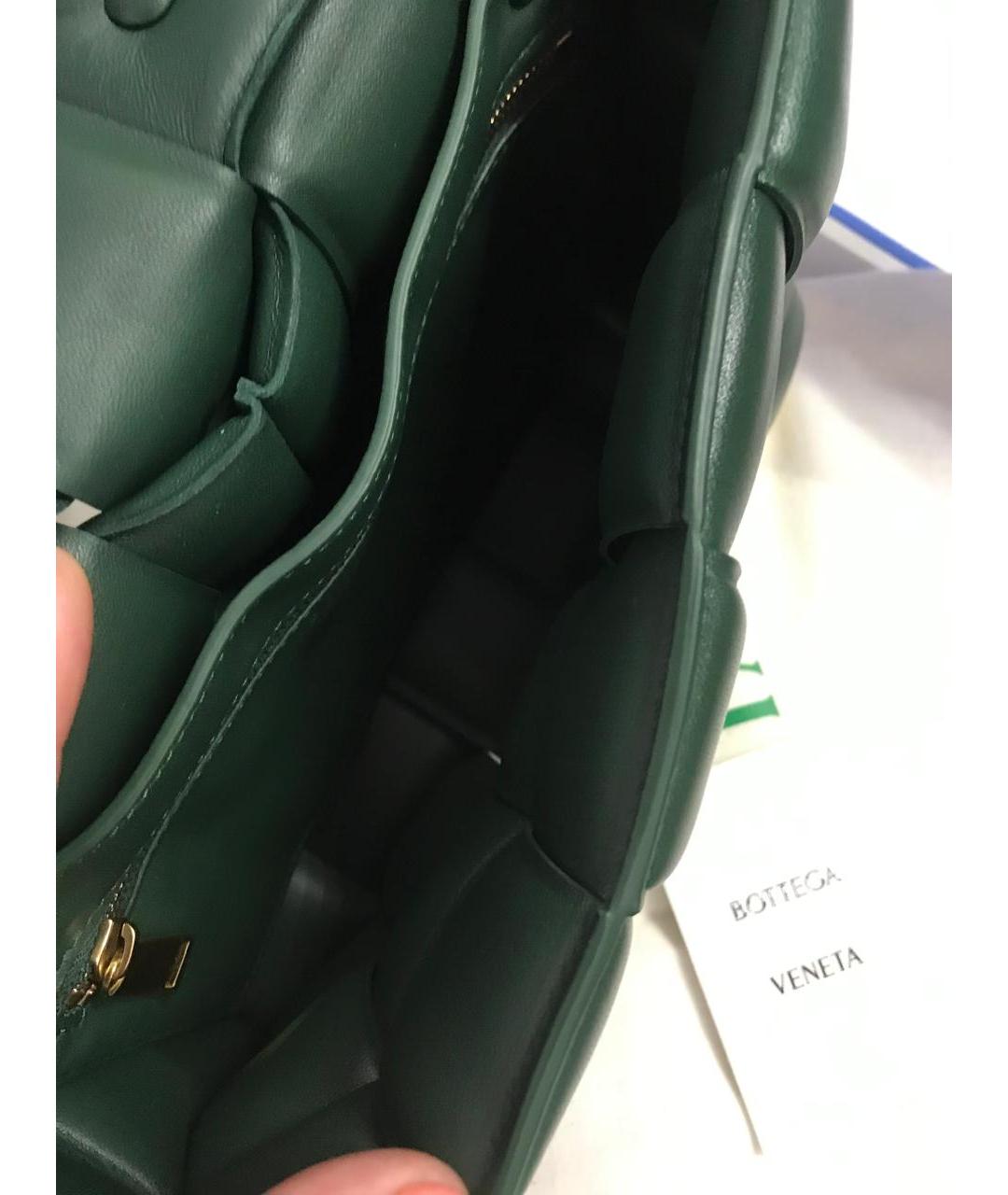BOTTEGA VENETA Зеленая кожаная сумка через плечо, фото 4