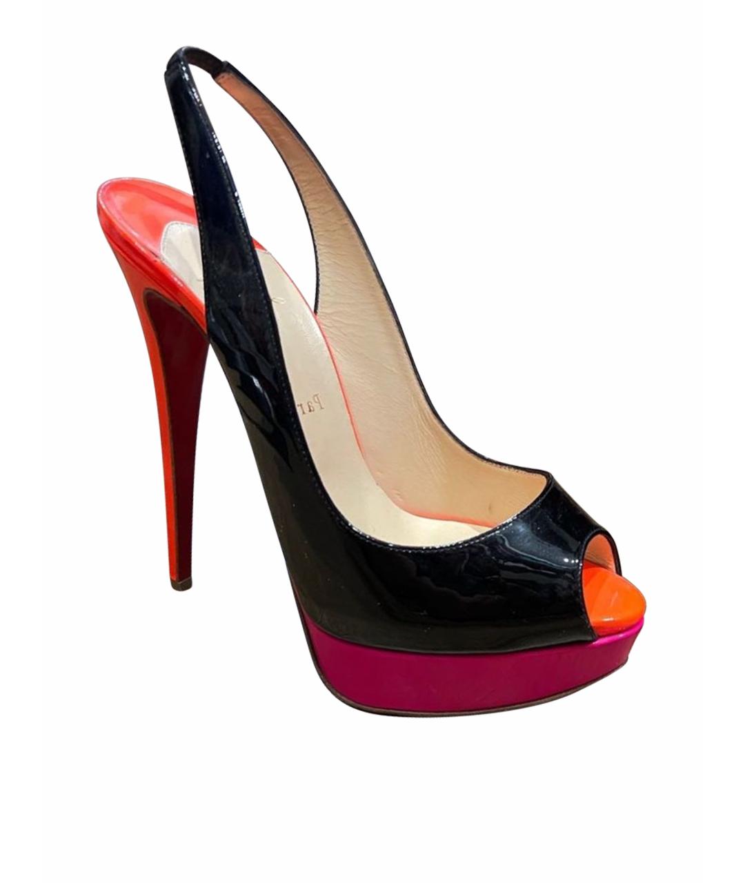 CHRISTIAN LOUBOUTIN Мульти босоножки из лакированной кожи, фото 1