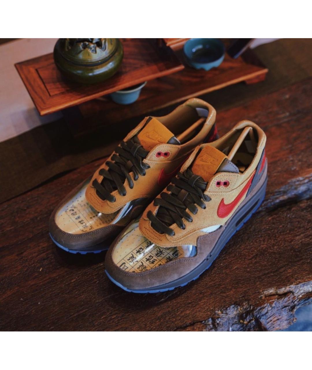 NIKE Коричневые замшевые низкие кроссовки / кеды, фото 5