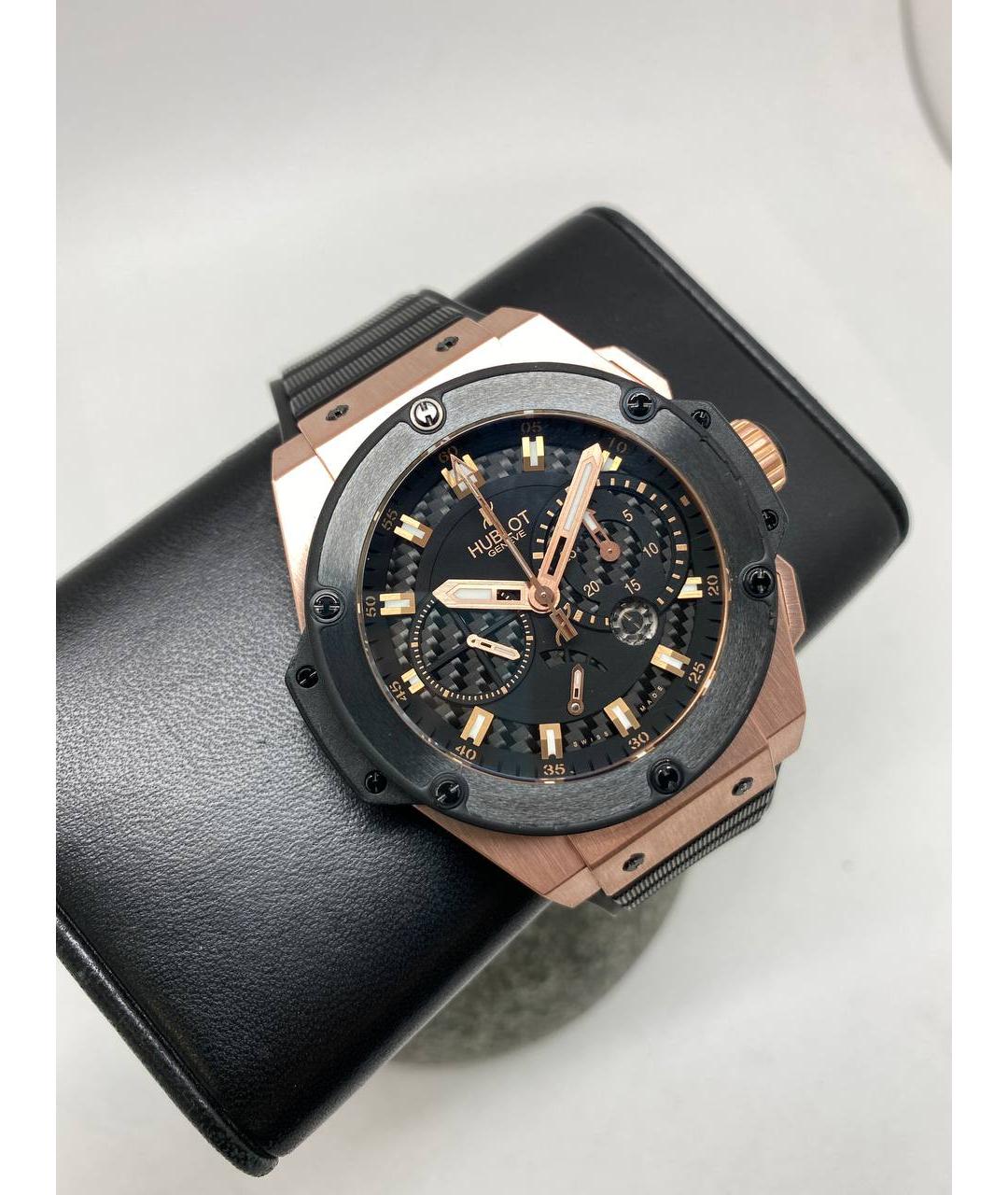 HUBLOT Черные часы из розового золота, фото 2