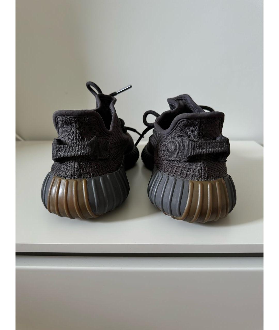 ADIDAS YEEZY Антрацитовые текстильные кроссовки, фото 4