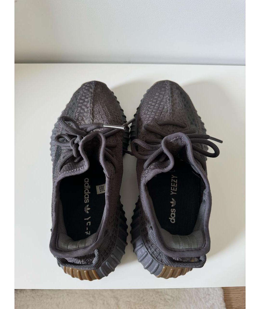 ADIDAS YEEZY Антрацитовые текстильные кроссовки, фото 3