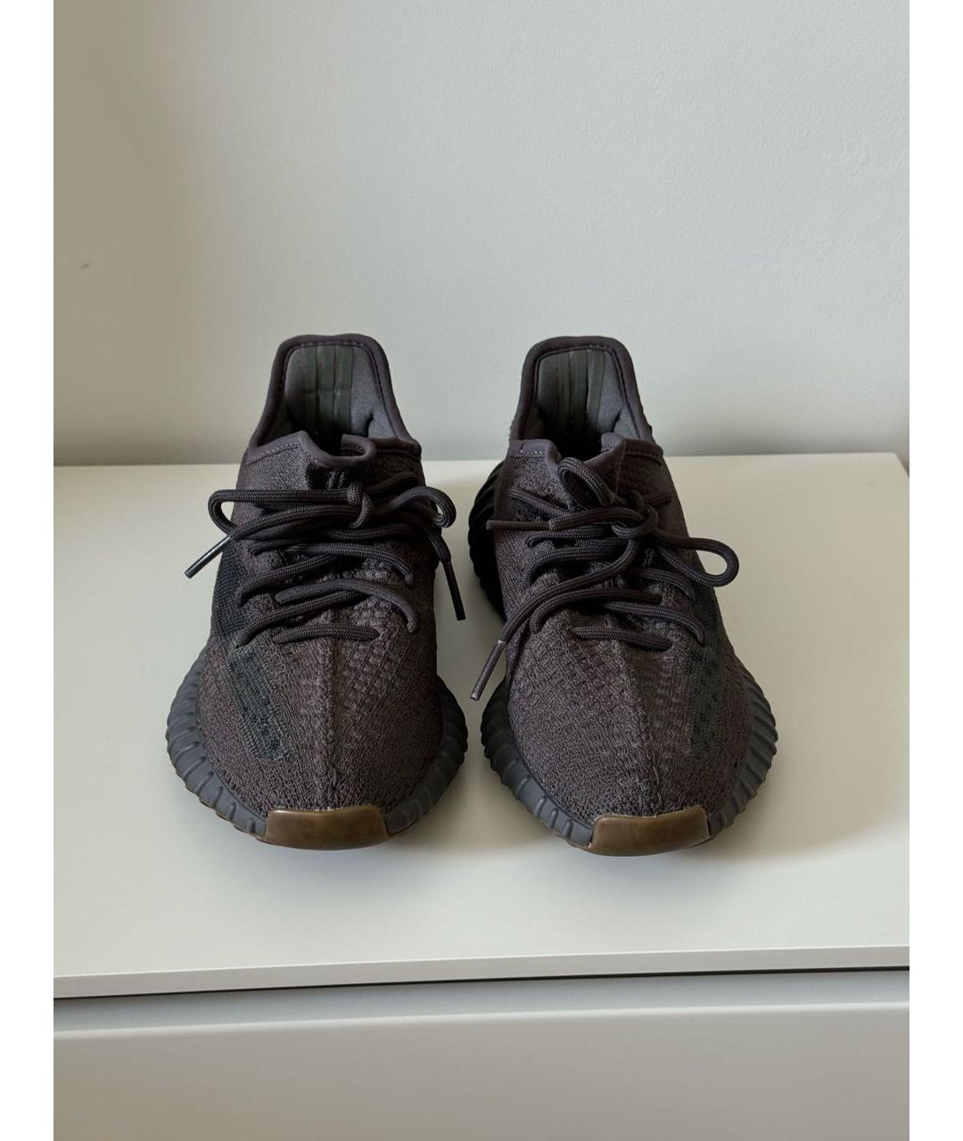 ADIDAS YEEZY Антрацитовые текстильные кроссовки, фото 2