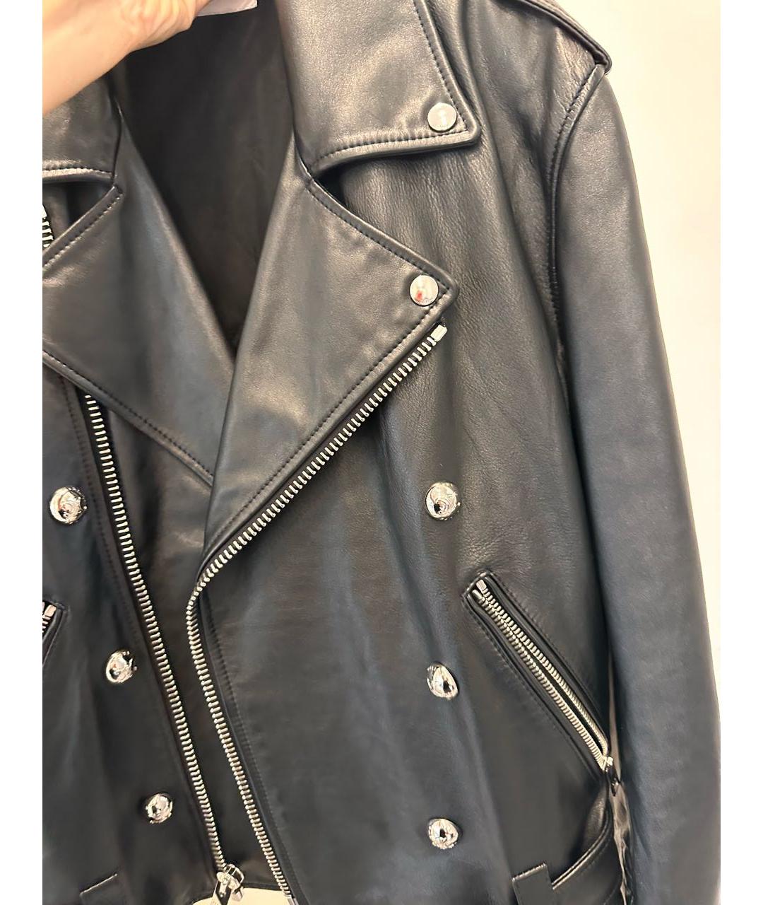 CELINE Черная кожаная куртка, фото 3