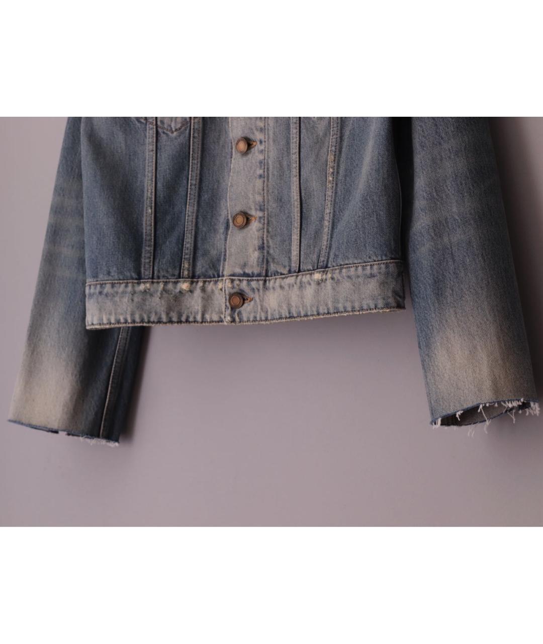 SAINT LAURENT Синяя хлопковая куртка, фото 6