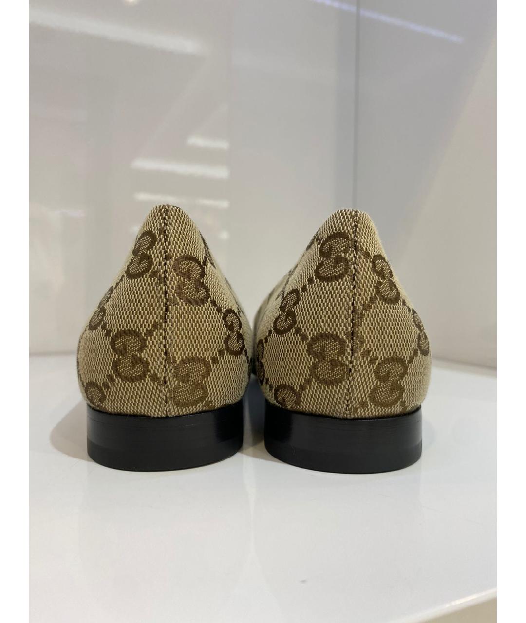 GUCCI Бежевые балетки, фото 3