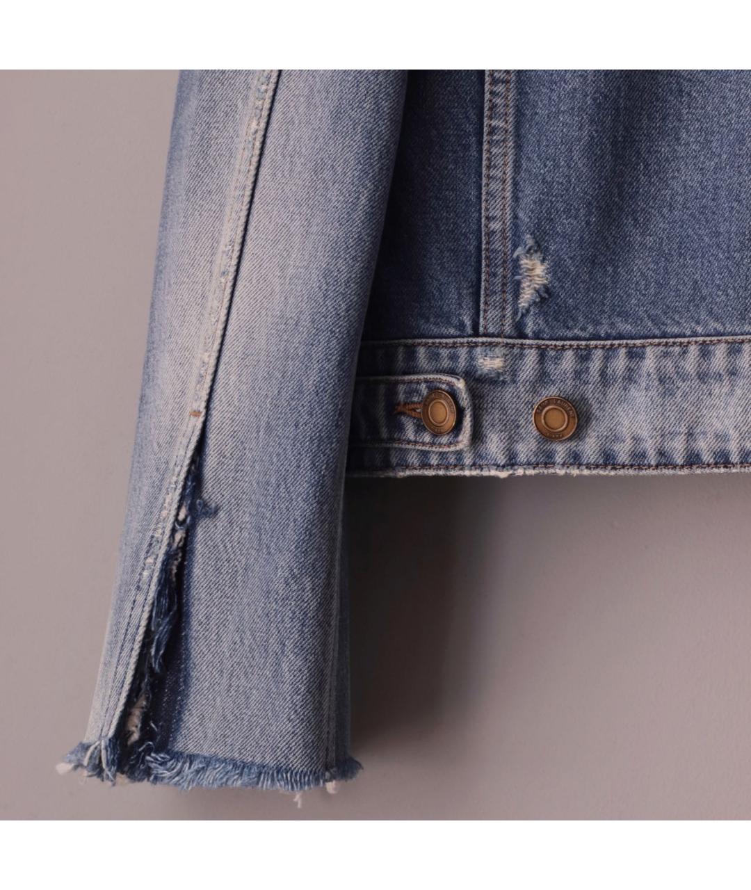 SAINT LAURENT Синяя хлопковая куртка, фото 7