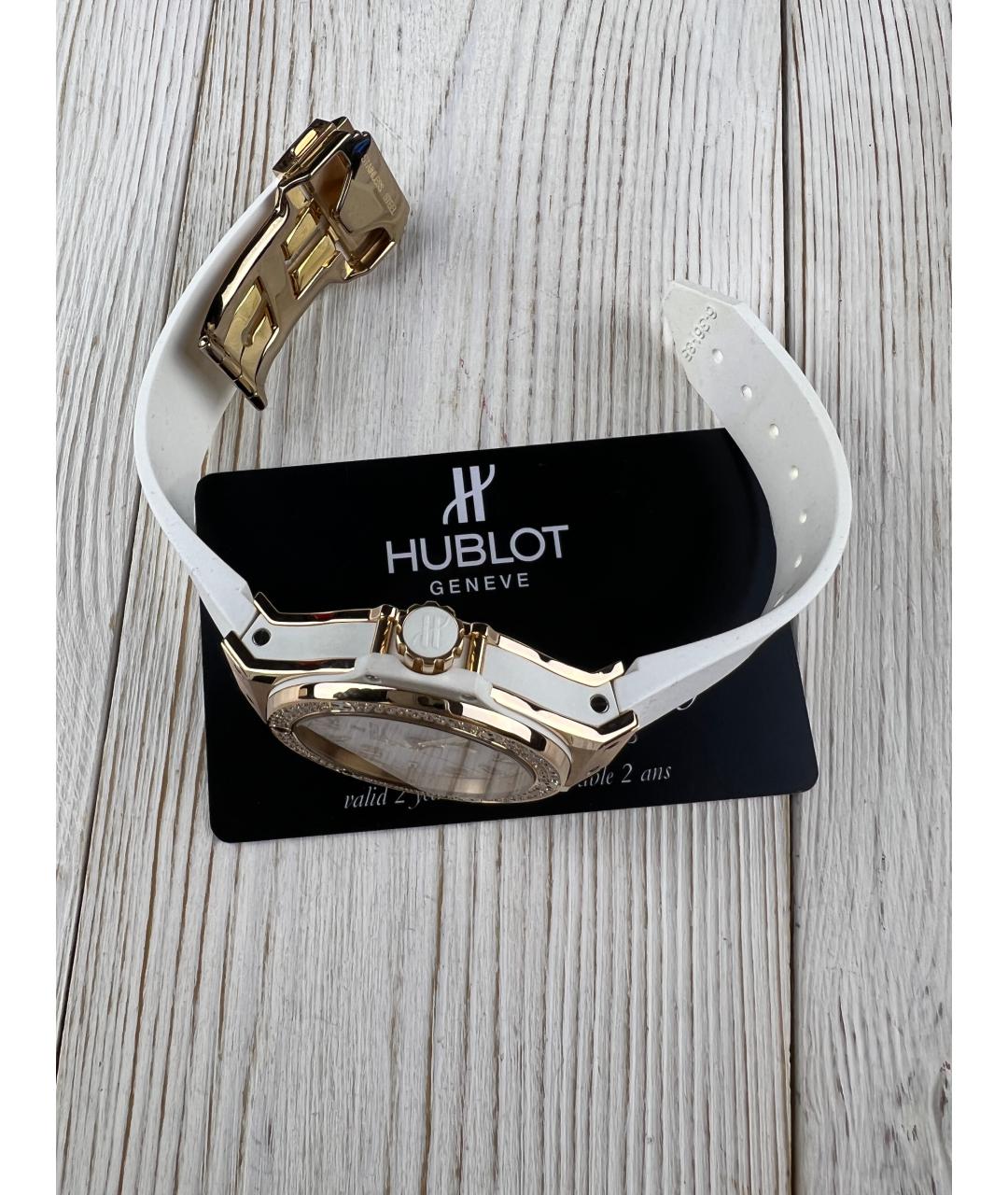 HUBLOT Белые часы из розового золота, фото 5