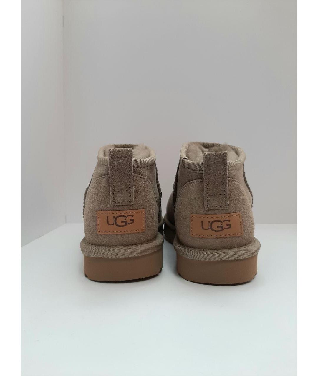 UGG AUSTRALIA Коричневые замшевые ботинки, фото 4