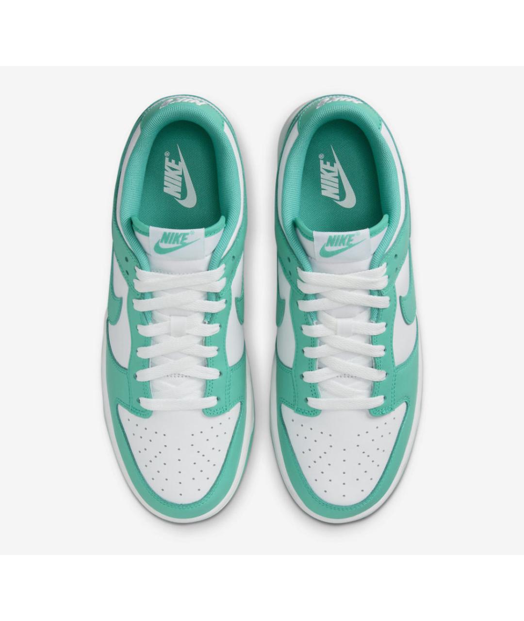 NIKE Бирюзовые кожаные низкие кроссовки / кеды, фото 3