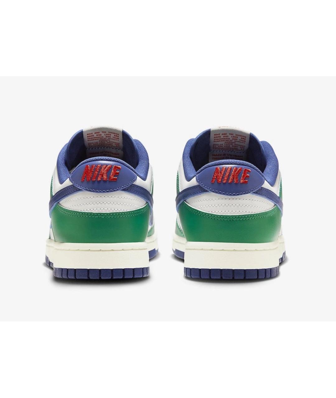 NIKE Зеленые кожаные низкие кроссовки / кеды, фото 4