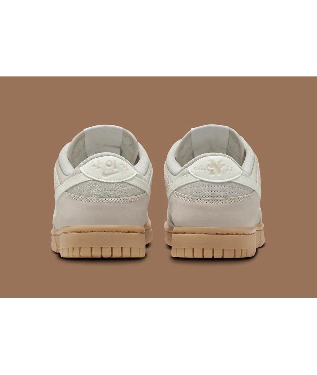 NIKE Бежевые замшевые низкие кроссовки / кеды, фото 4