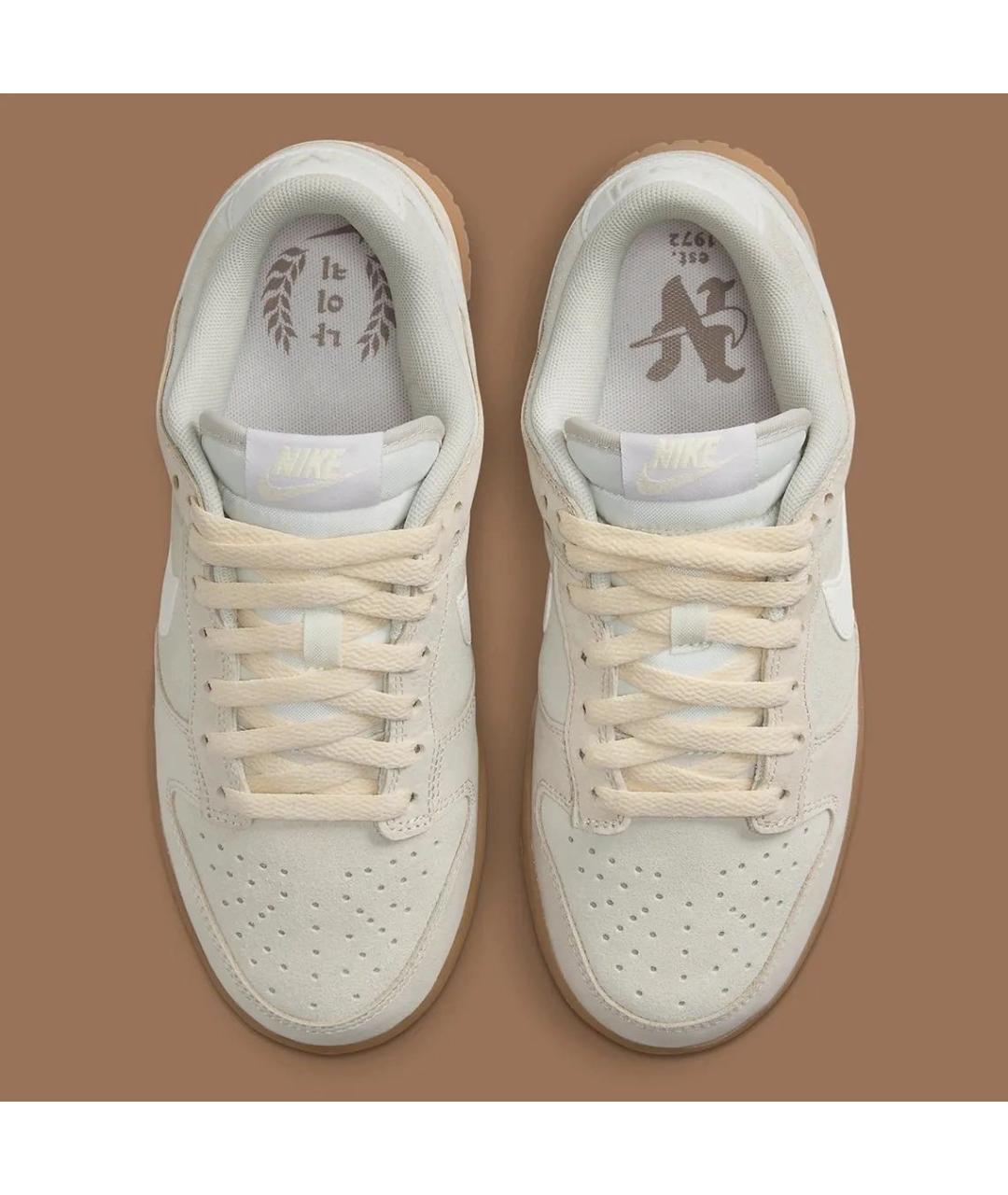 NIKE Бежевые замшевые низкие кроссовки / кеды, фото 3