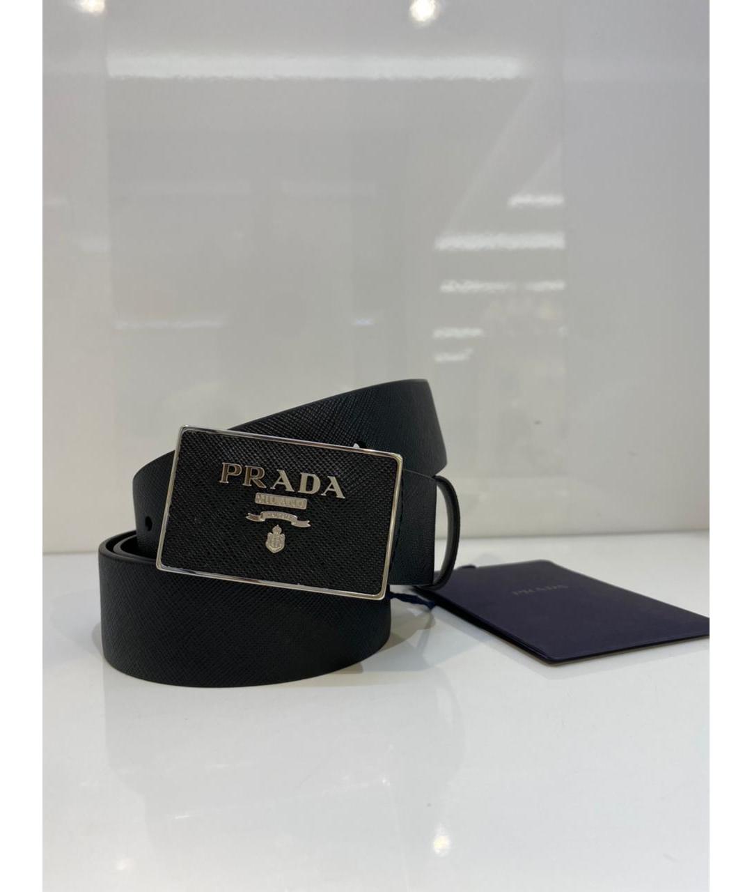 PRADA Черный ремень, фото 3