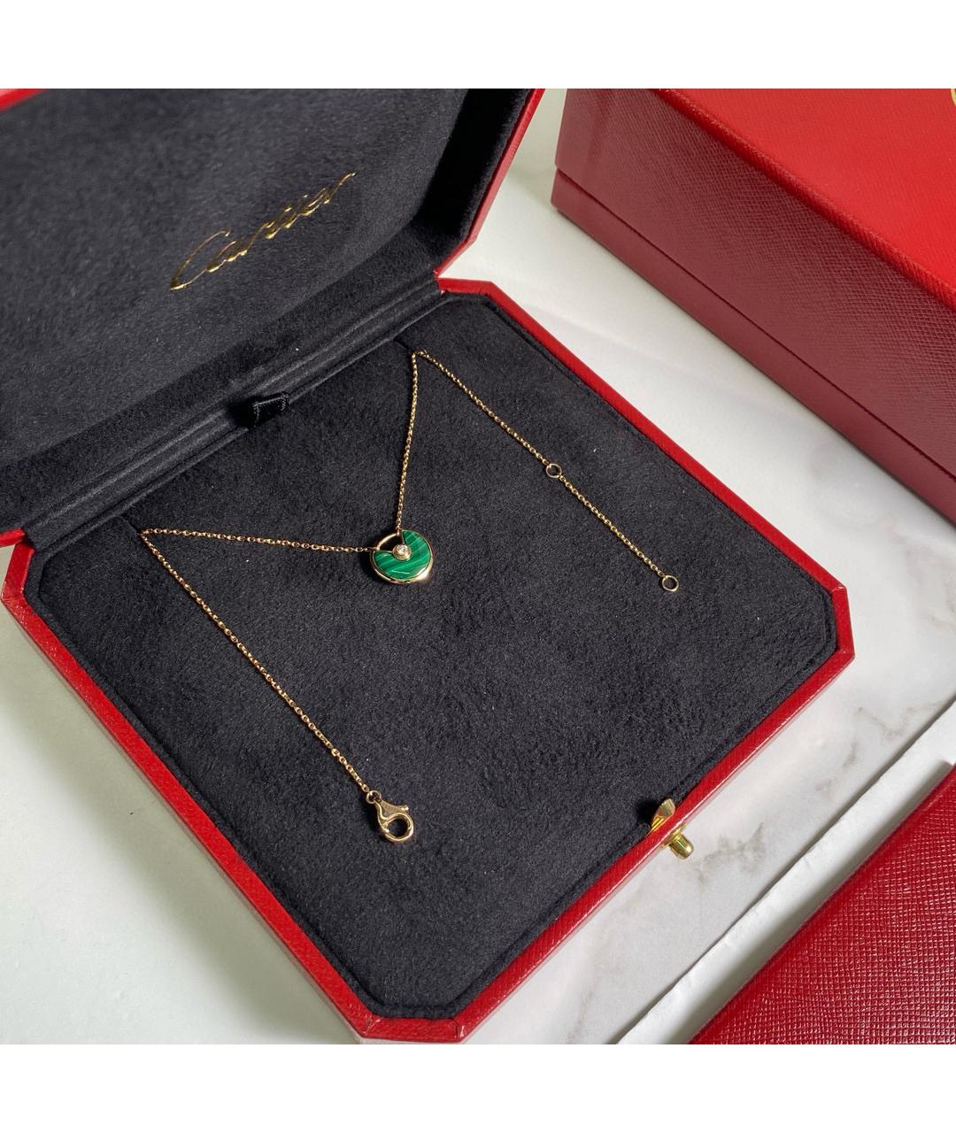 CARTIER Зеленая подвеска из розового золота, фото 6