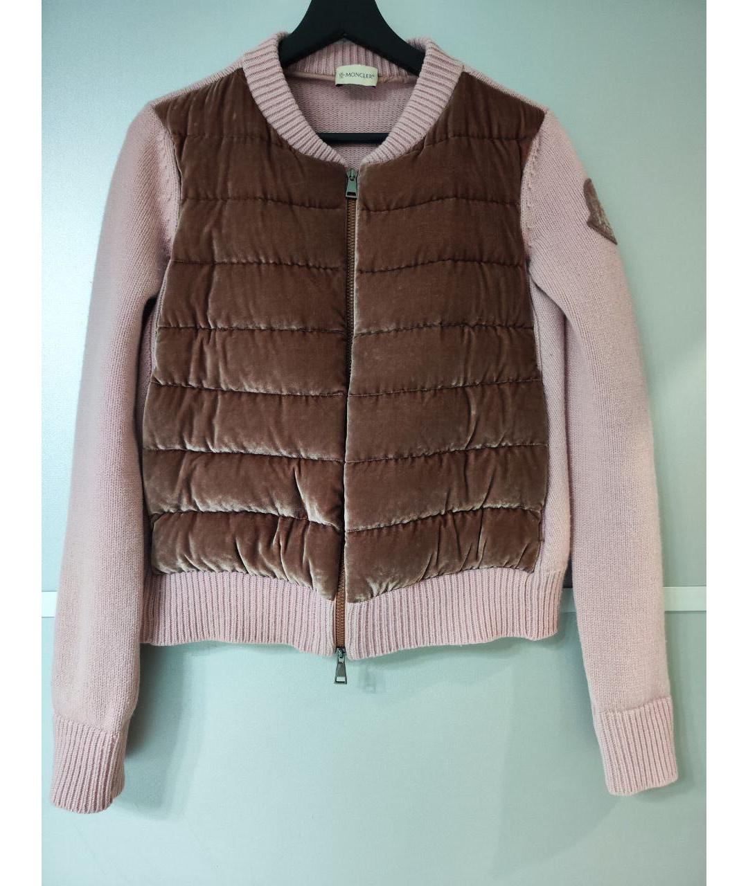 MONCLER Розовый шерстяной джемпер / свитер, фото 9