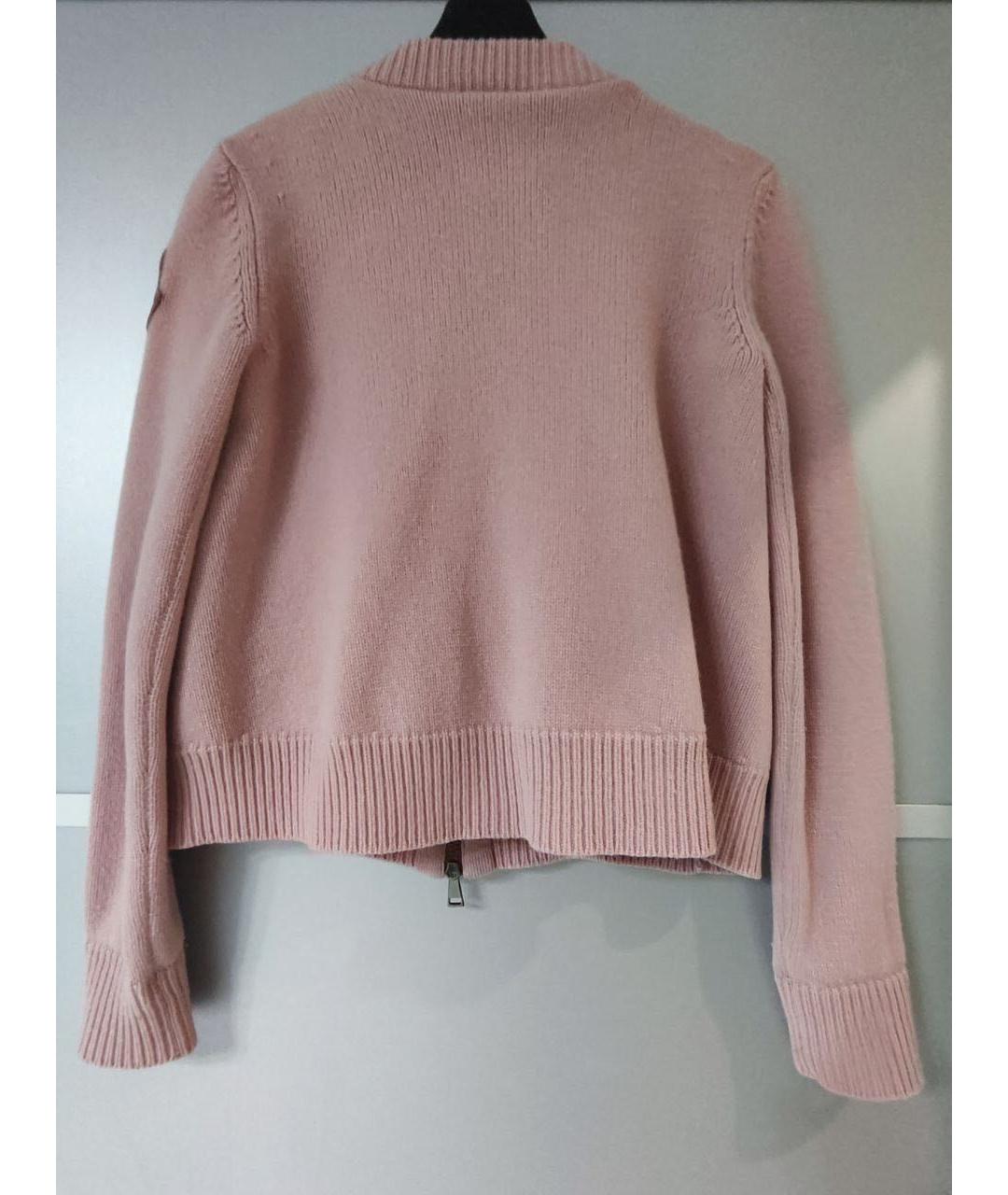 MONCLER Розовый шерстяной джемпер / свитер, фото 2