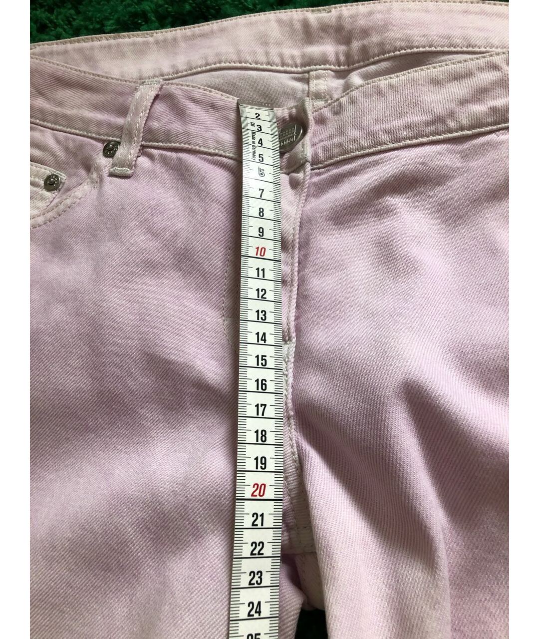 FENDI Розовые хлопко-эластановые прямые брюки, фото 7