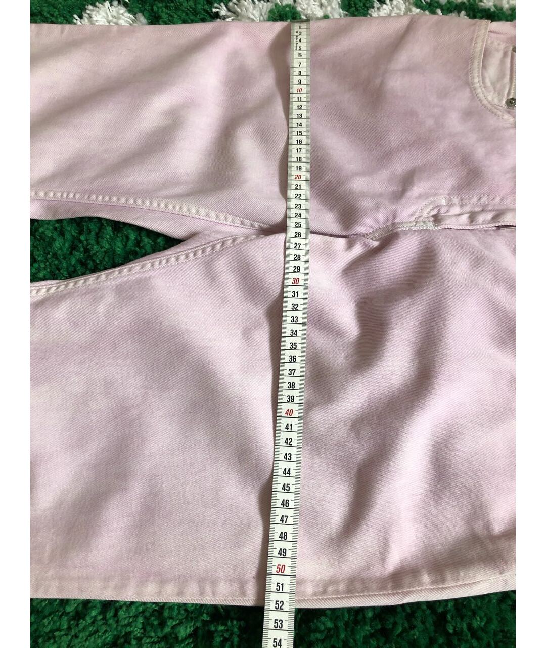 FENDI Розовые хлопко-эластановые прямые брюки, фото 6