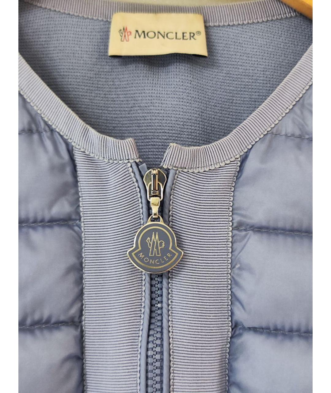 MONCLER Голубой хлопковый джемпер / свитер, фото 3