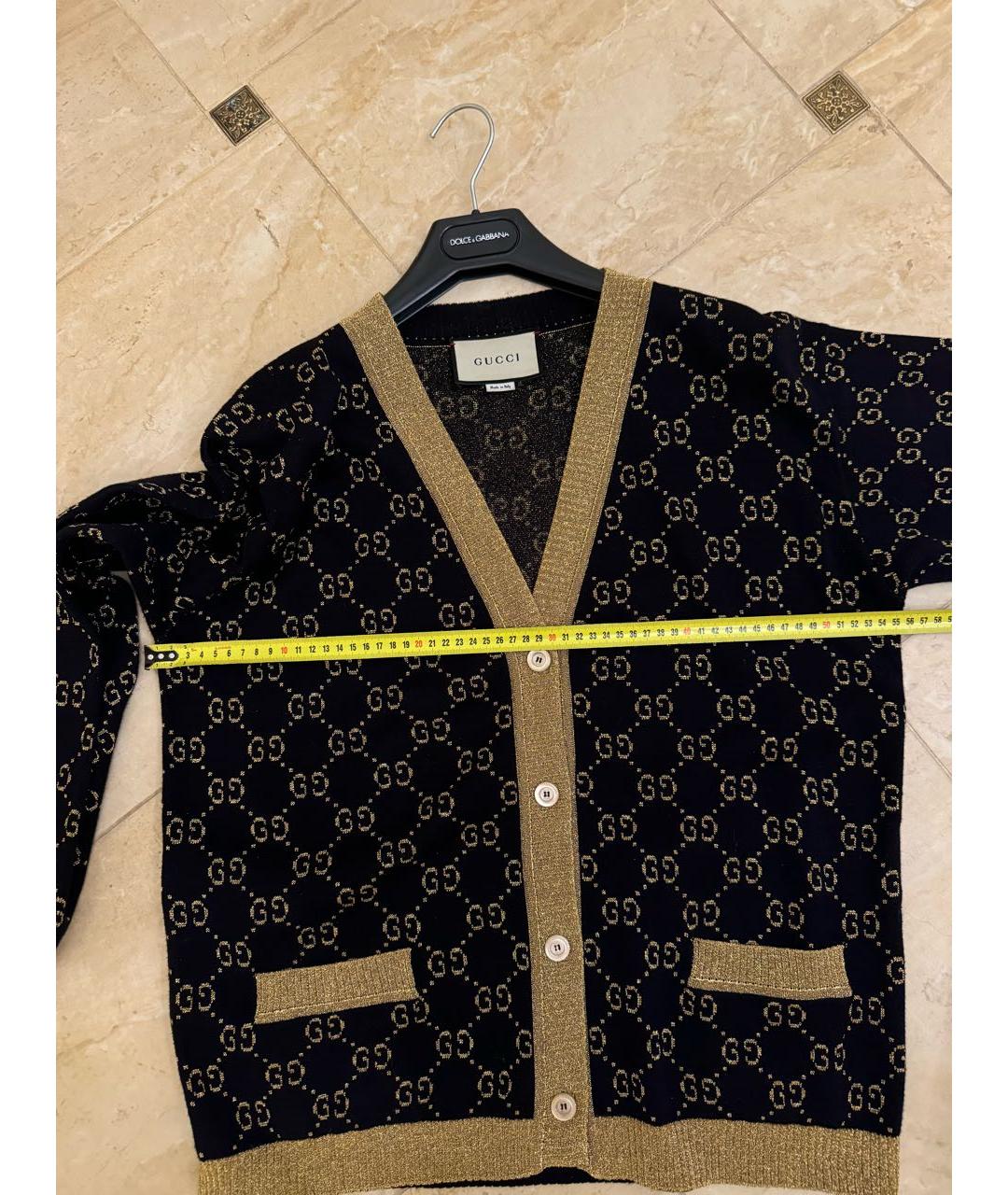 GUCCI Черный шерстяной джемпер / свитер, фото 3