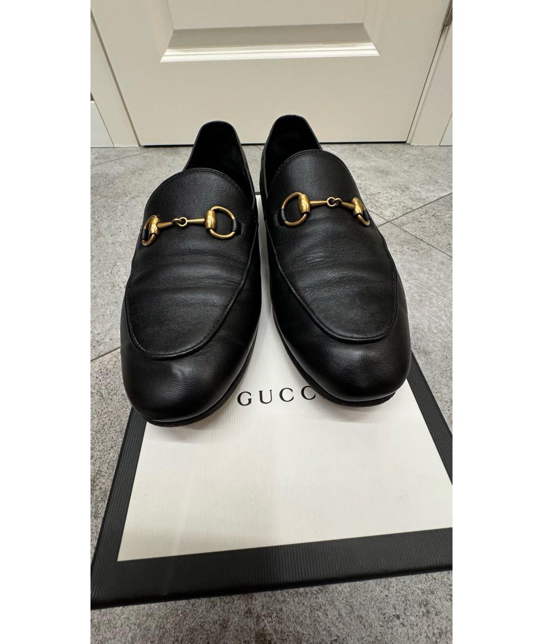 GUCCI Черные кожаные лоферы, фото 3