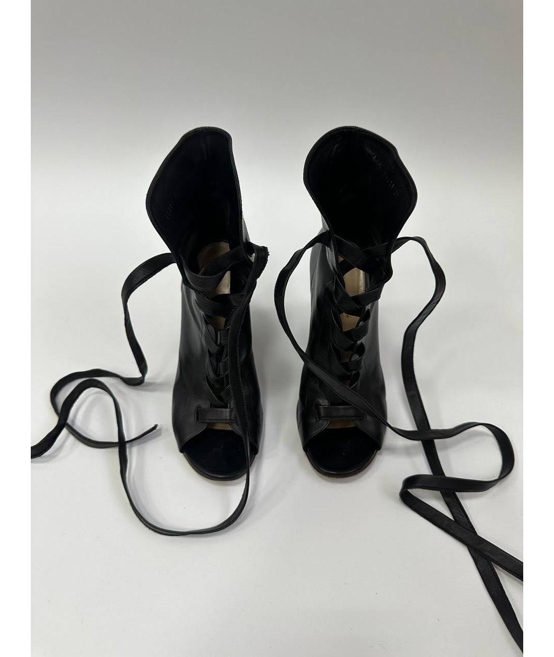 GIANVITO ROSSI Черные кожаные ботильоны, фото 2