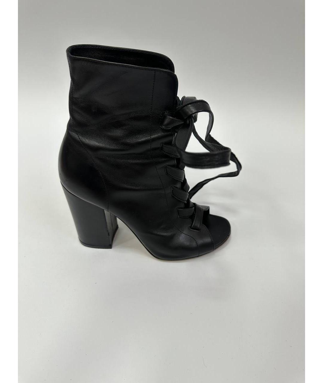GIANVITO ROSSI Черные кожаные ботильоны, фото 7