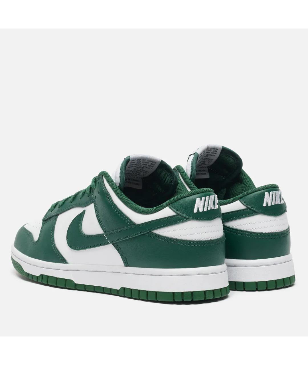 NIKE Зеленые кожаные низкие кроссовки / кеды, фото 4