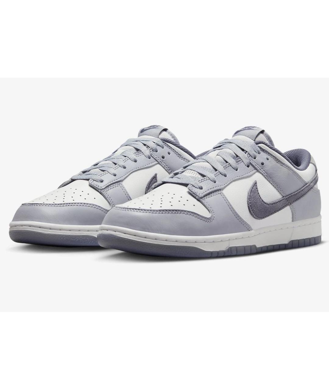 NIKE Серые кожаные низкие кроссовки / кеды, фото 2