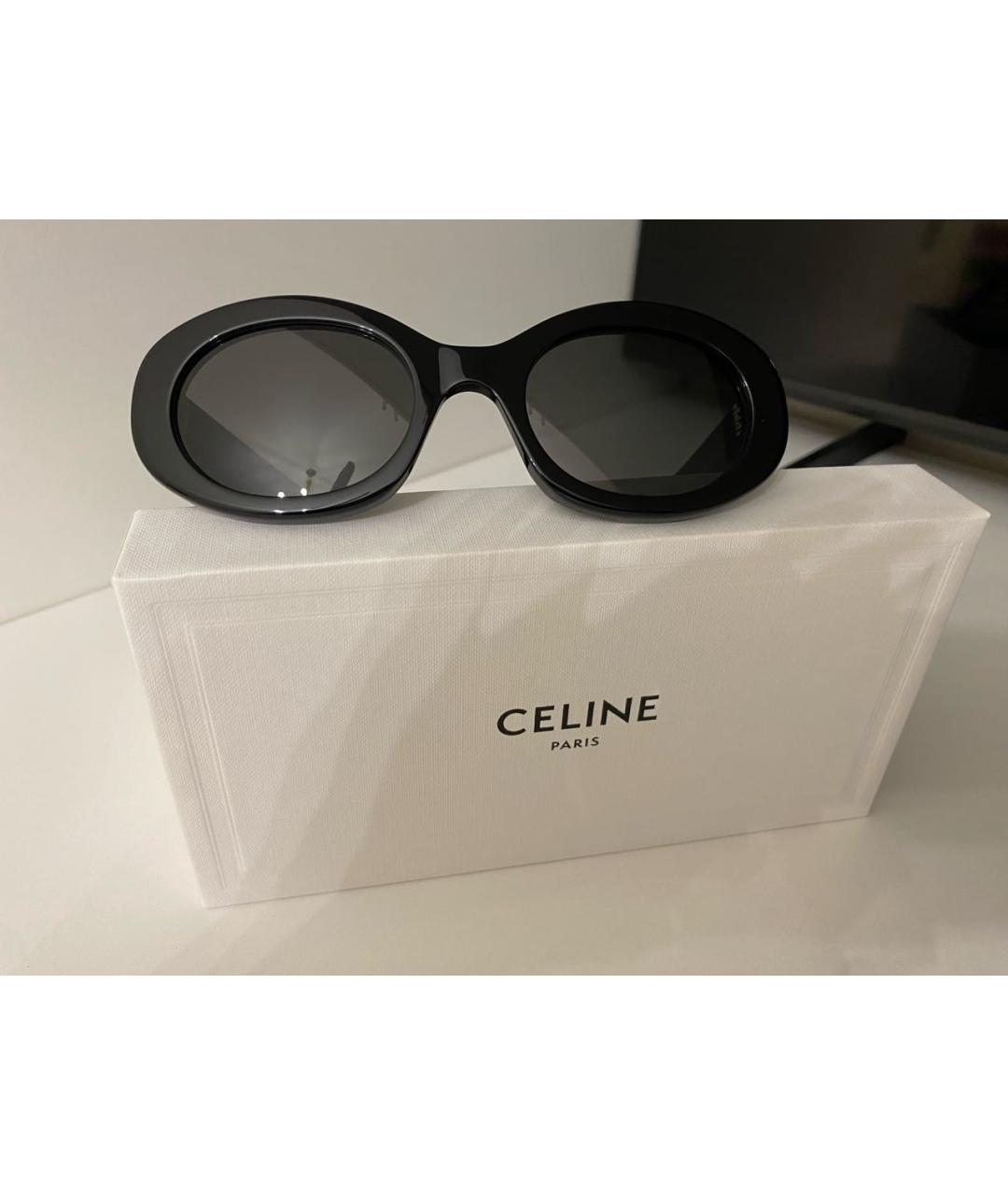 CELINE Черные пластиковые солнцезащитные очки, фото 8