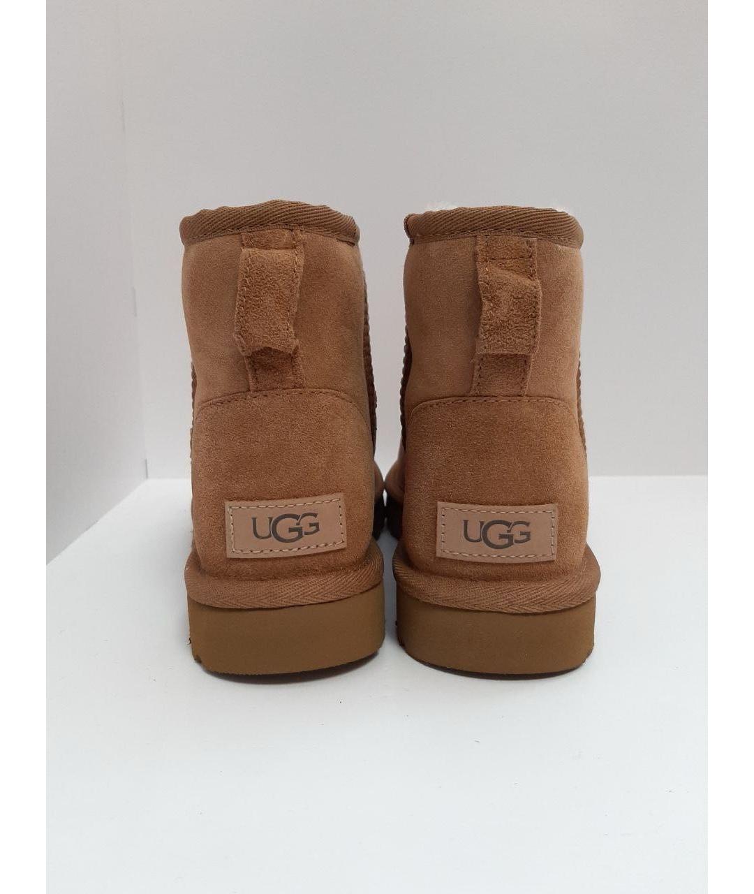 UGG AUSTRALIA Бежевые замшевые ботинки, фото 4