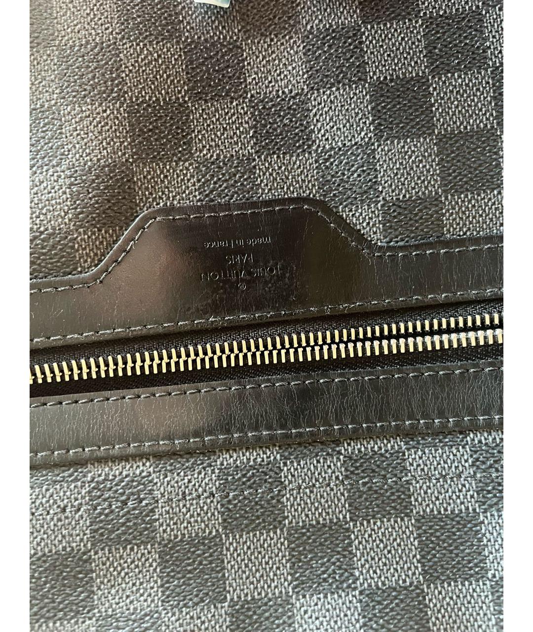 LOUIS VUITTON Черная кожаная сумка на плечо, фото 4