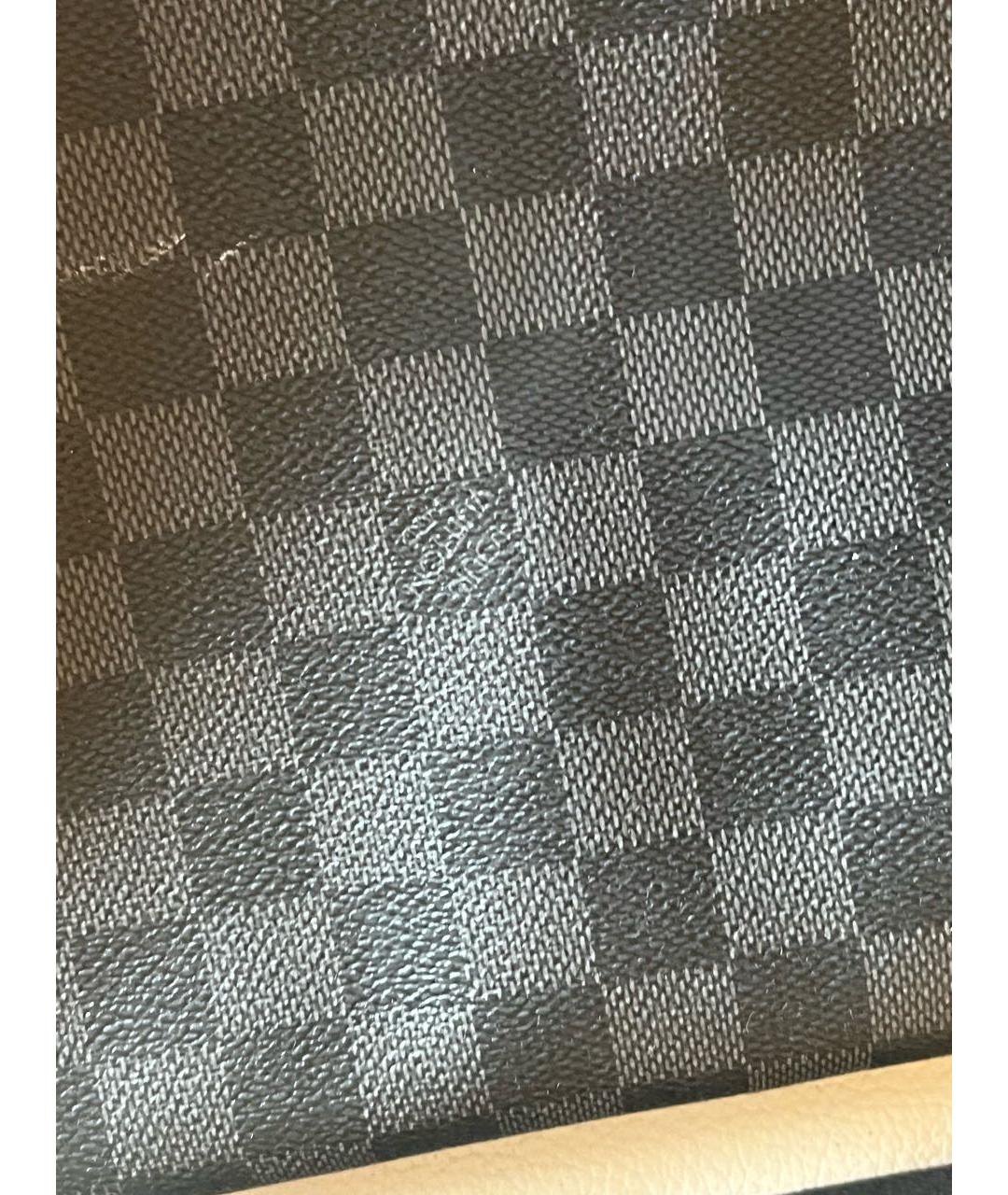 LOUIS VUITTON Черная кожаная сумка на плечо, фото 5