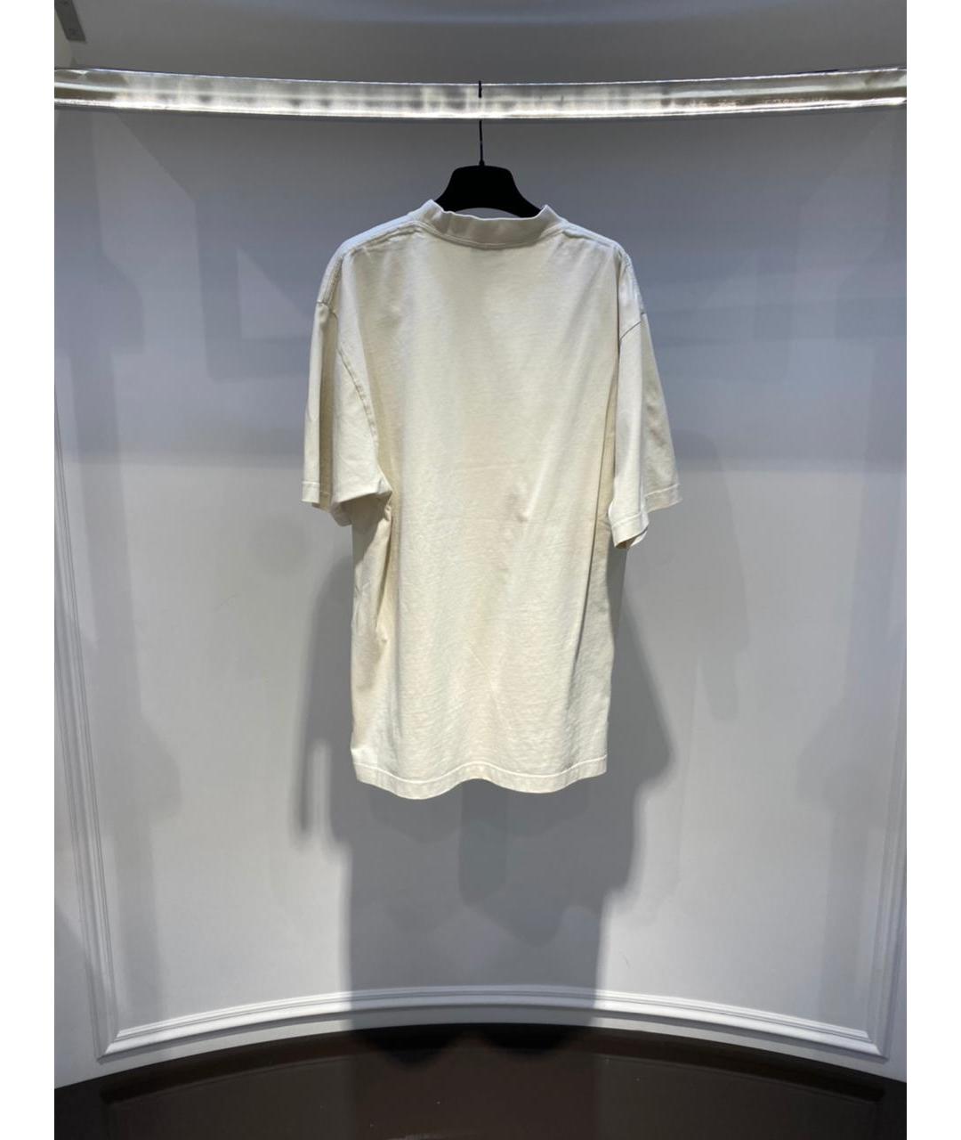 BALENCIAGA Бежевая футболка, фото 2