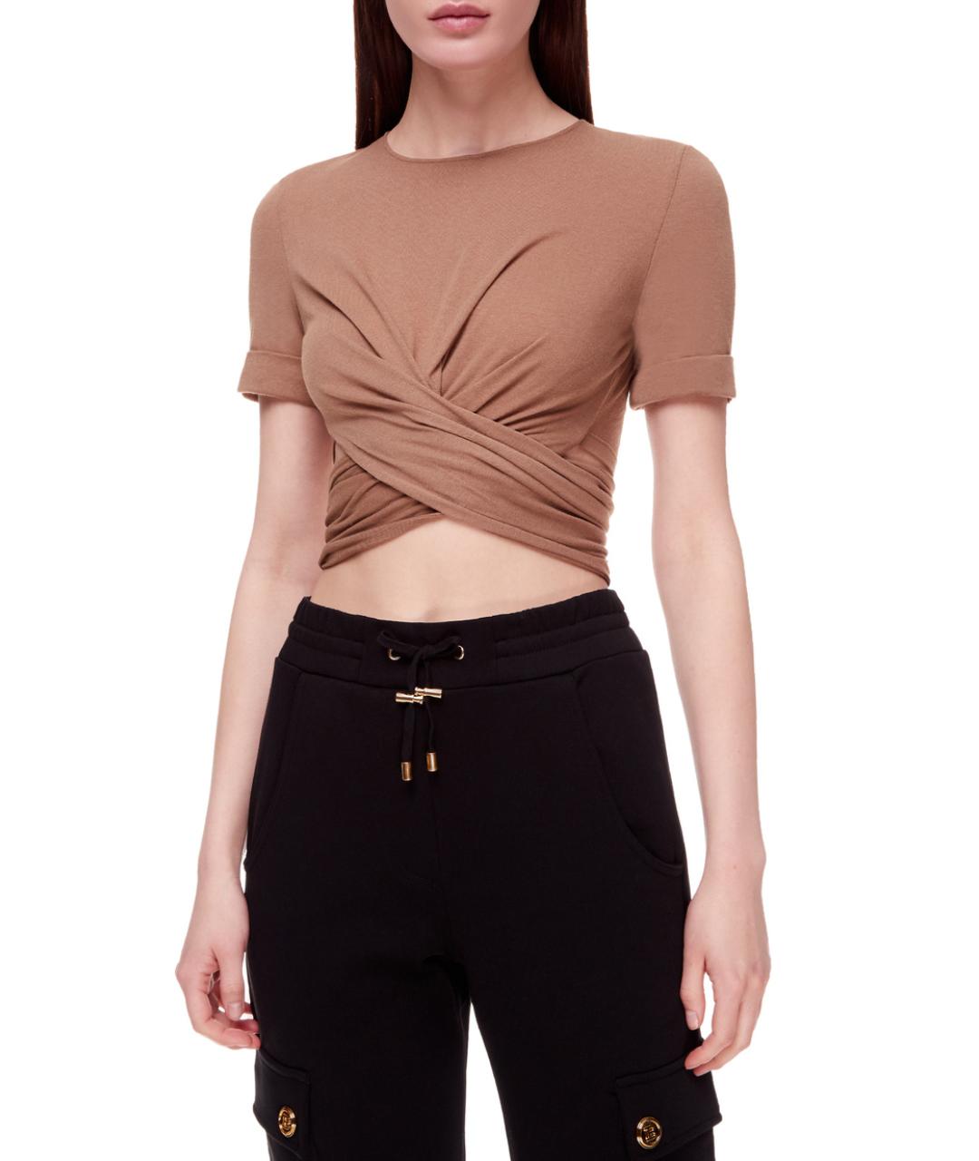 BALMAIN Бежевая футболка, фото 2