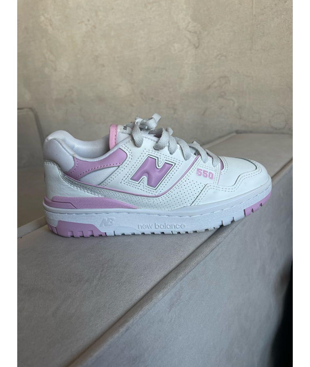 NEW BALANCE Белые кожаные кроссовки, фото 6