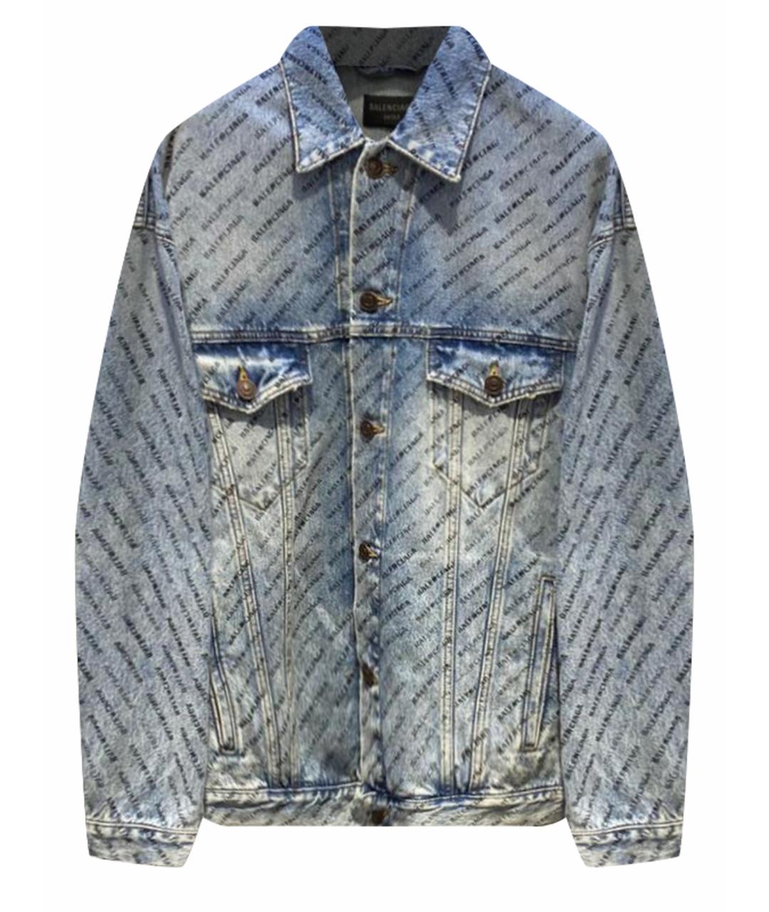 BALENCIAGA Голубая деним куртка, фото 1