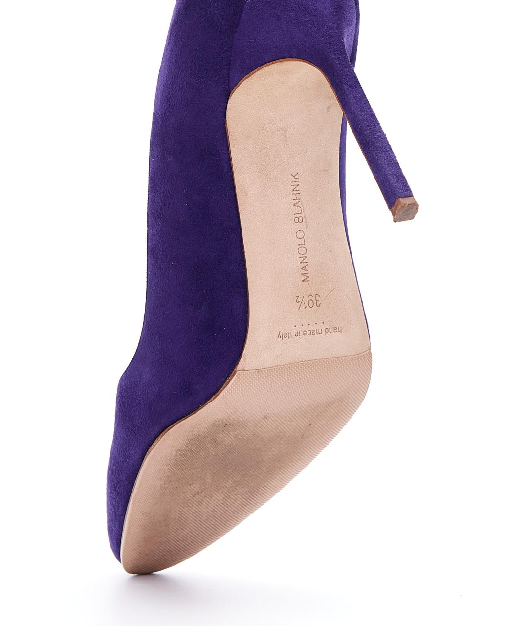 MANOLO BLAHNIK Фиолетовые замшевые туфли, фото 4