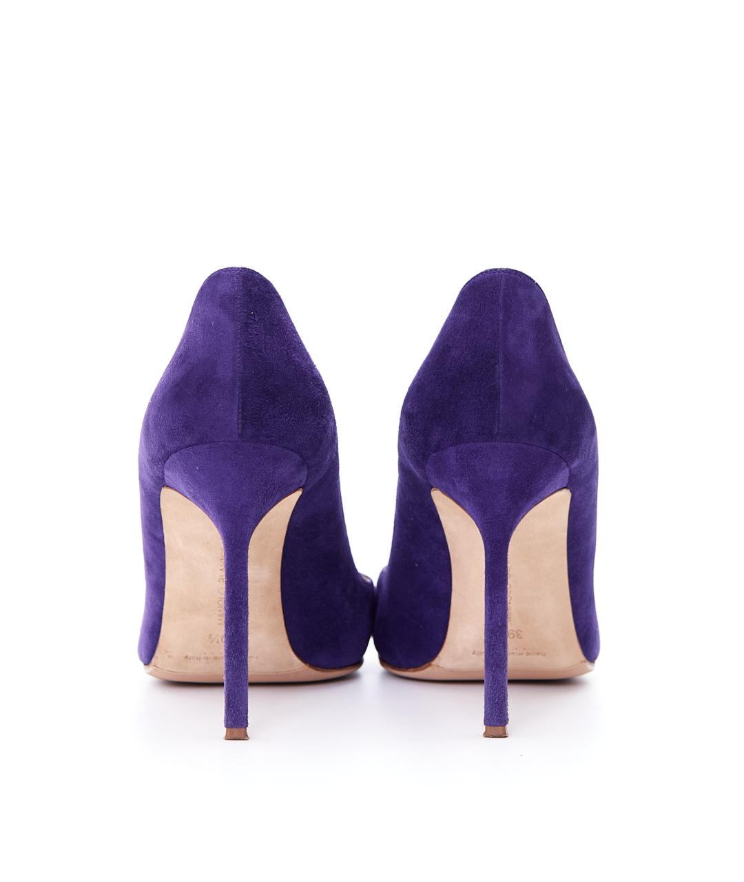 MANOLO BLAHNIK Фиолетовые замшевые туфли, фото 3
