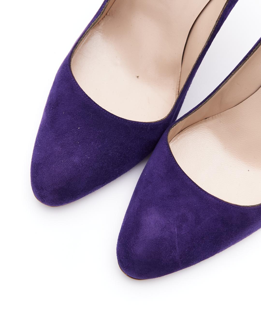 MANOLO BLAHNIK Фиолетовые замшевые туфли, фото 5