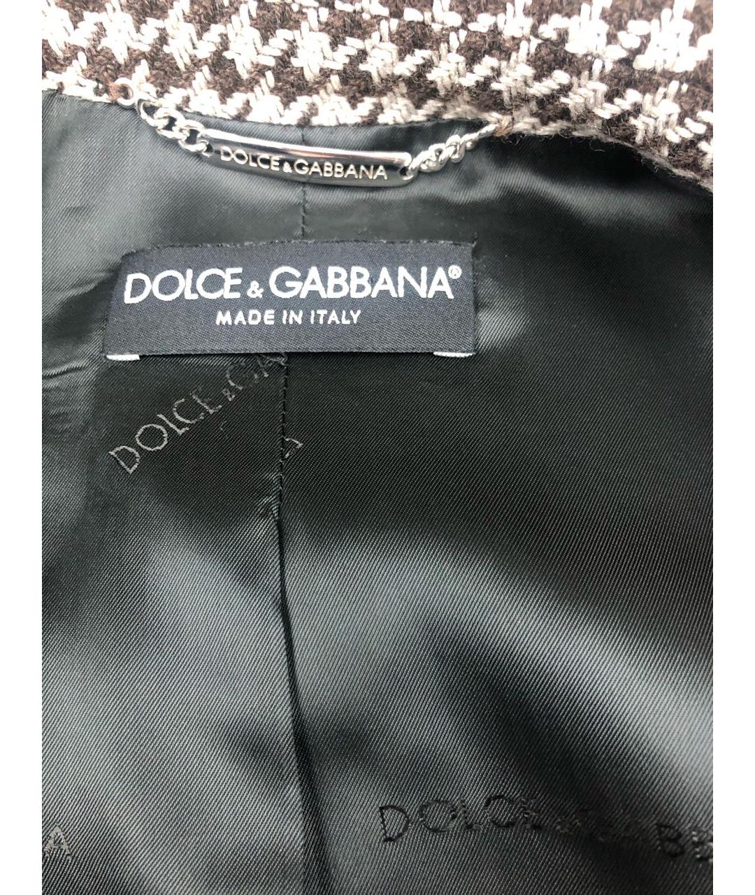 DOLCE&GABBANA Коричневый шерстяной костюм с юбками, фото 3