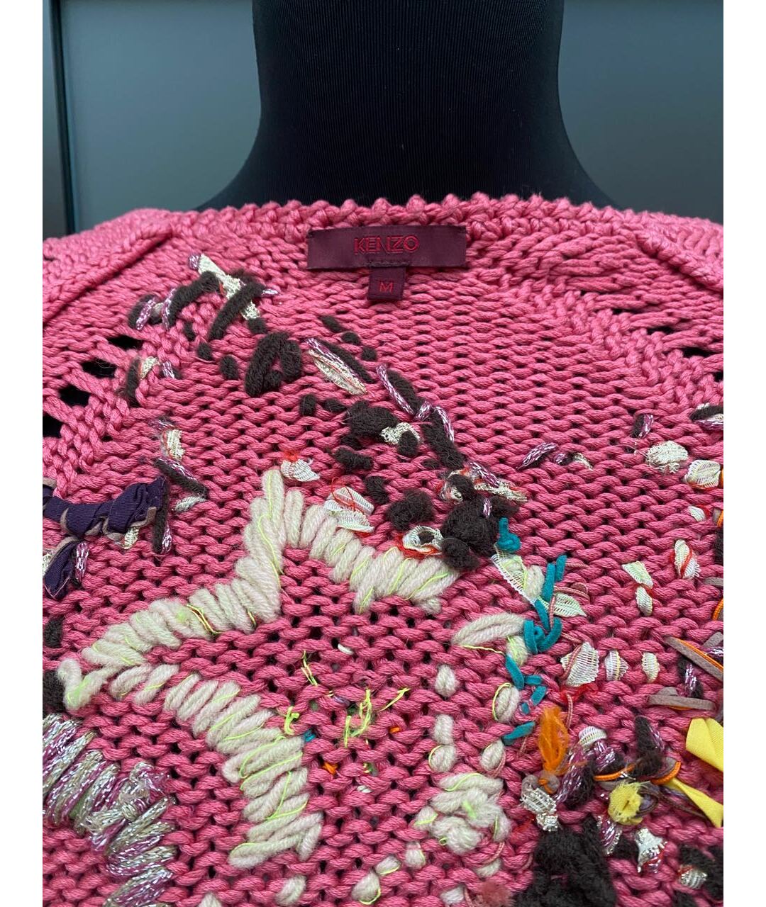 KENZO VINTAGE Розовый хлопковый джемпер / свитер, фото 3